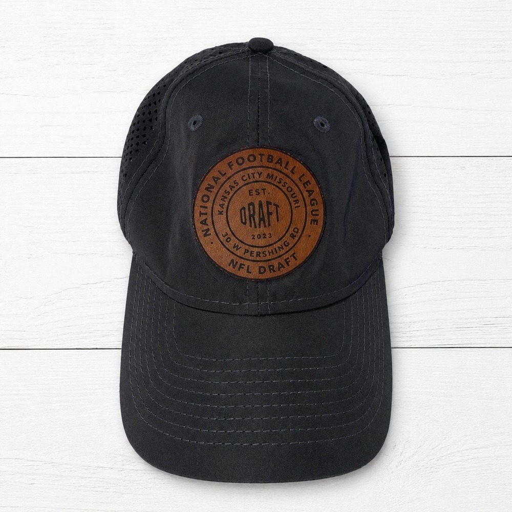 New Era NFL Draft 2023 Kansas City Missouri Leather Patch Football Hat Gray OSFM